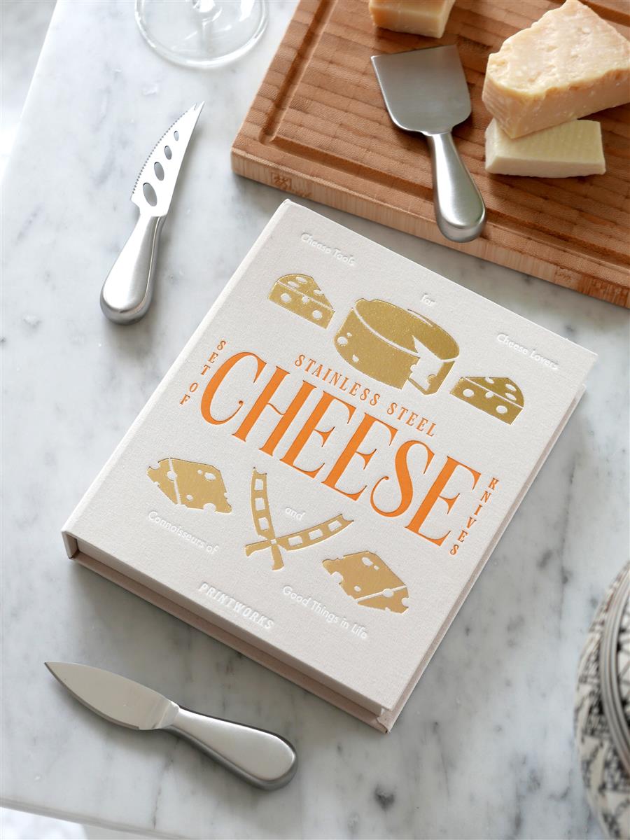 PRINTWORKS Küchenuntensilien THE ESSENTIALS - CHEESE TOOLS beige | 22x18,8x4cm