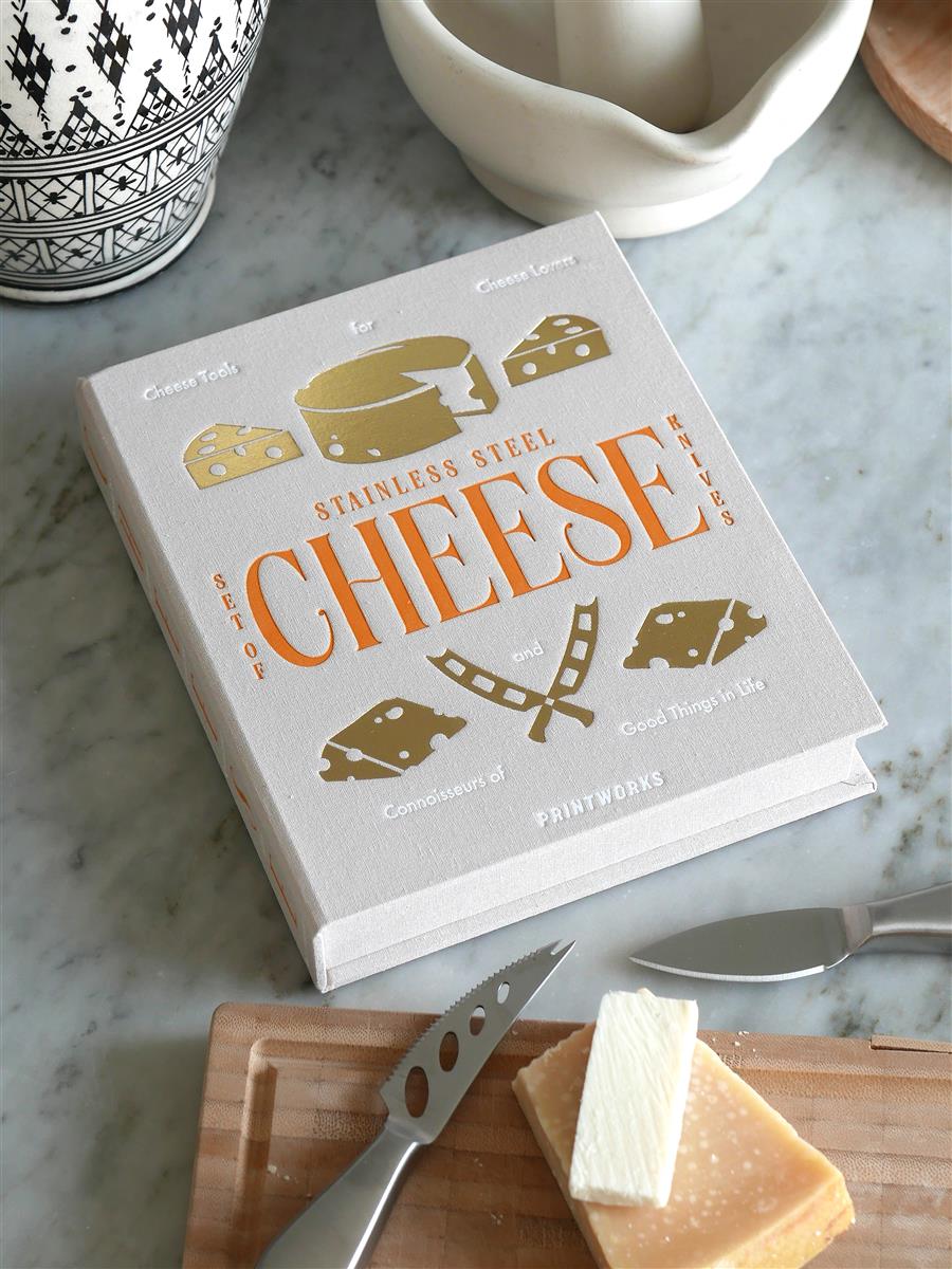 PRINTWORKS Küchenuntensilien THE ESSENTIALS - CHEESE TOOLS beige | 22x18,8x4cm
