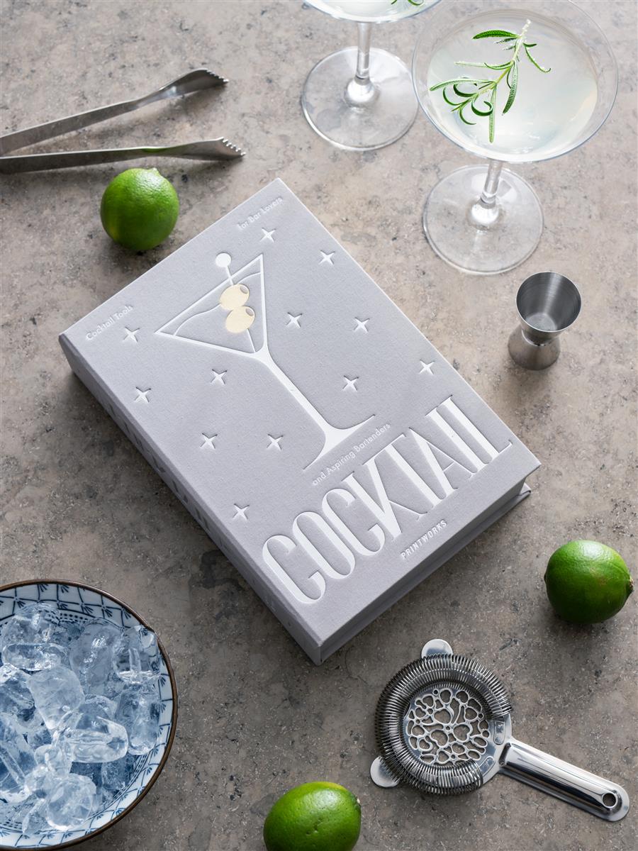 PRINTWORKS Küchenutensilien THE ESSENTIALS - COCKTAIL TOOLS hellgrau | 25,4x17,7x4cm
