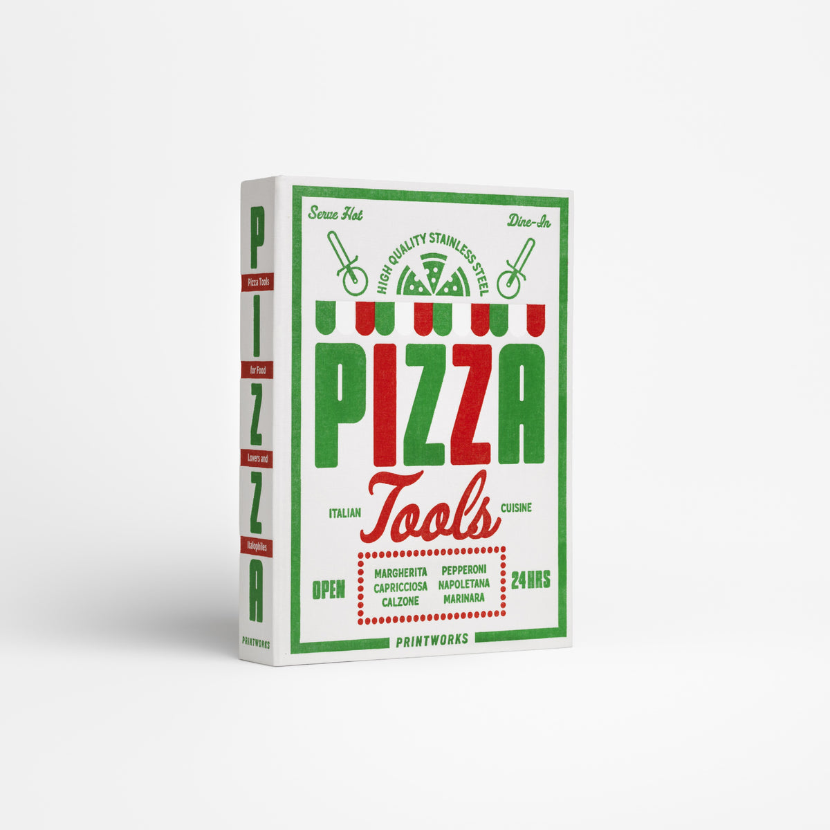 PRINTWORKS Küchenutensiliem THE ESSENTIALS - PIZZA TOOLS weiß | 26,5x19,7x4,7cm