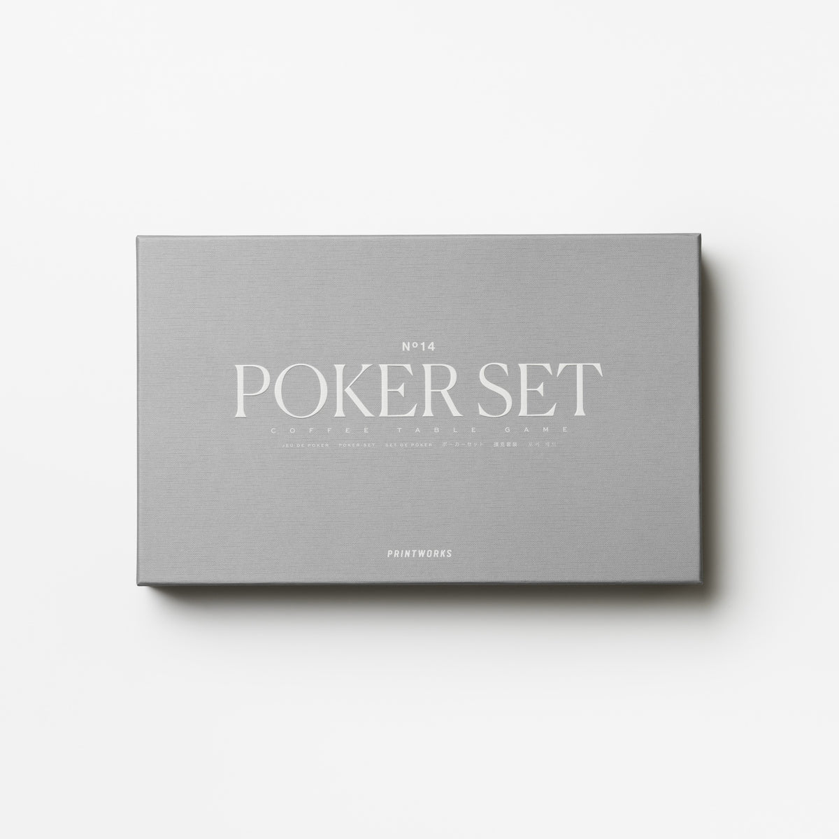 PRINTWORKS Kartenspiel CLASSIC - POKER SET hellgrau | 36x22,5x6cm