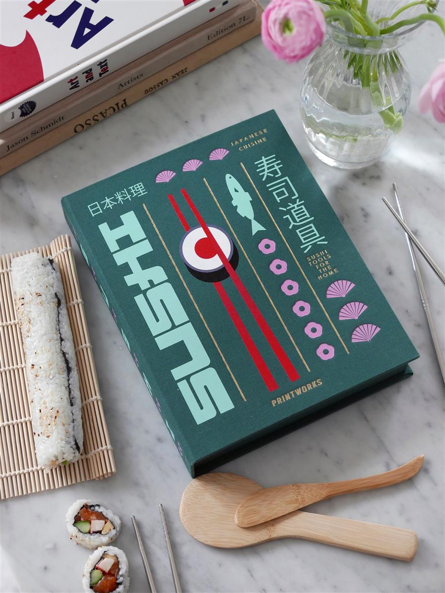 PRINTWORKS Küchenutensilien THE ESSENTIALS - SUSHI TOOLS grün | 22,5x28,6x3,5cm