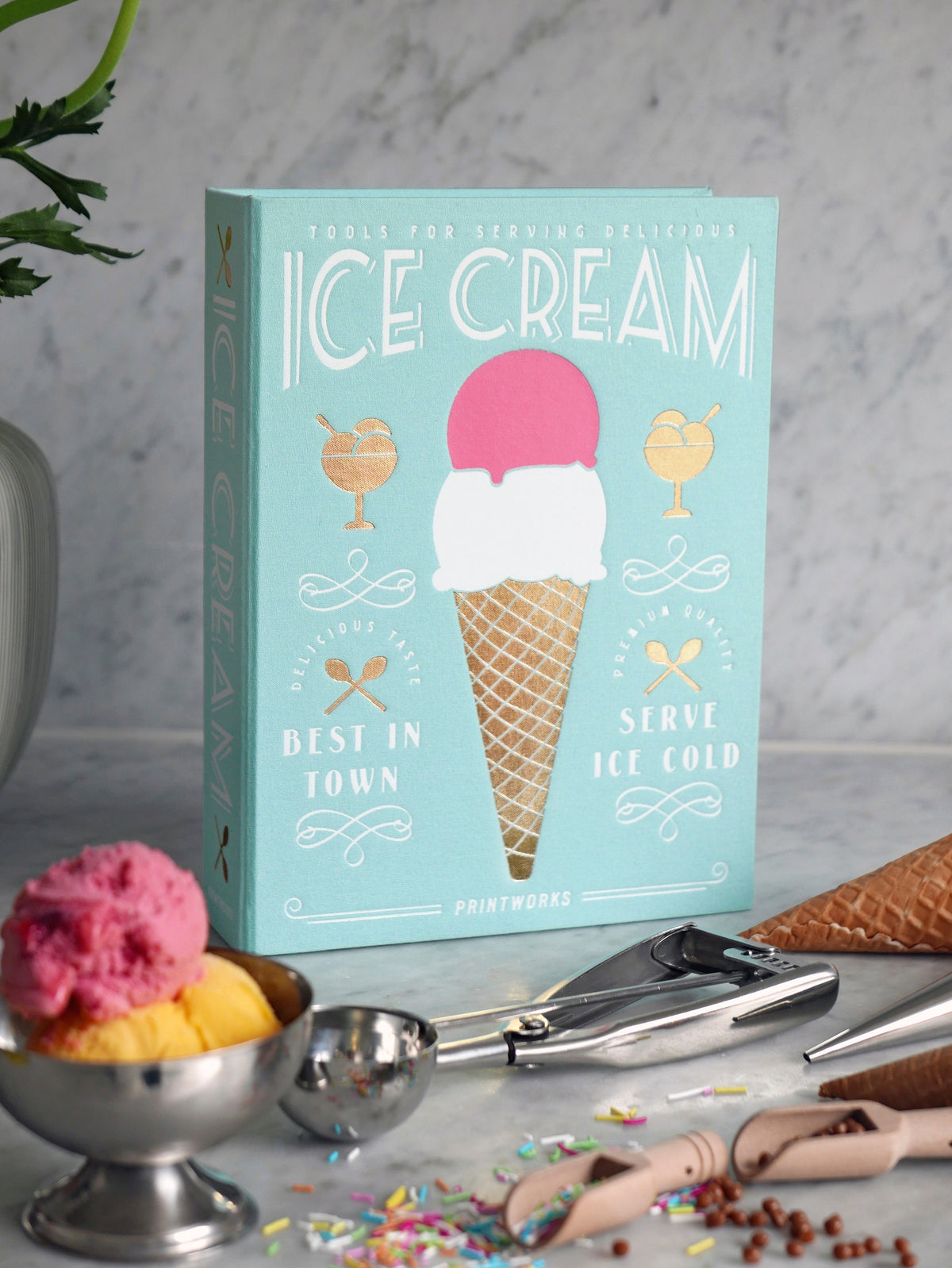 PRINTWORKS Küchenutensilien THE ESSENTIALS - ICE CREAM TOOLS mint | 25,6x19x3,5cm