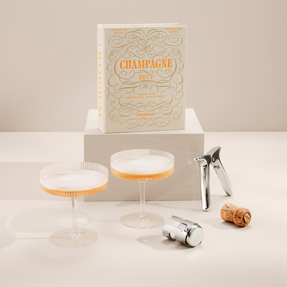 PRINTWORKS Küchenuntensilien THE ESSENTIALS - CHAMPAGNE TOOLS beige | 15x19x15cm