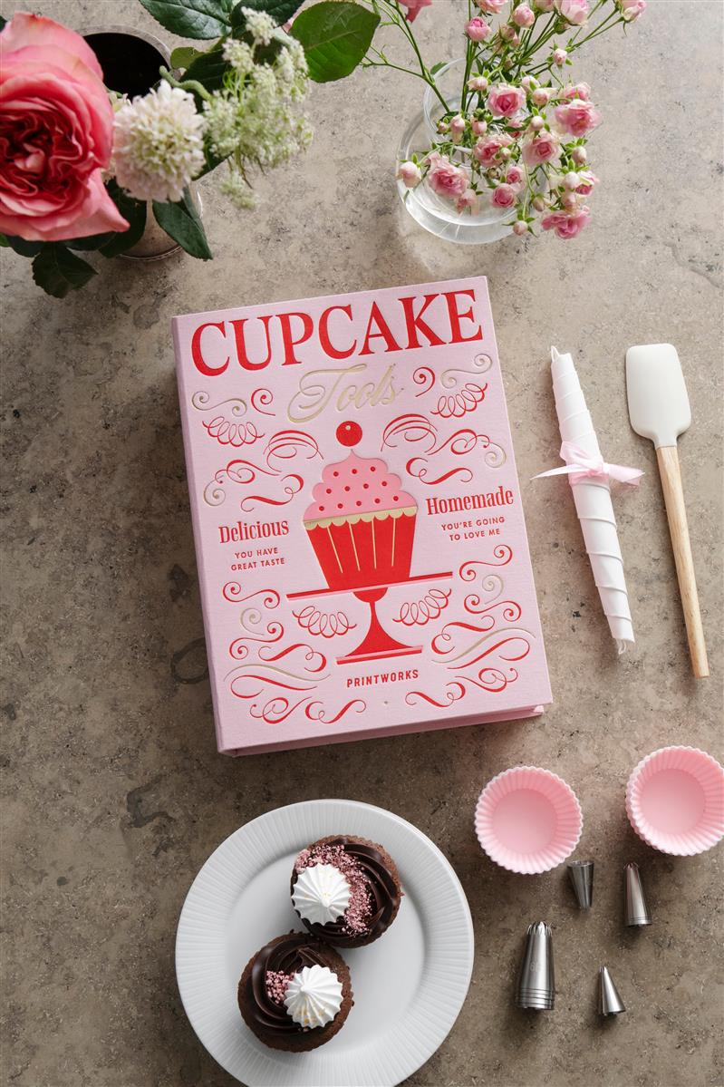 PRINTWORKS Küchenutensilien THE ESSENTIALS - CUPCAKE TOOLS rosa | 20x28x5cm