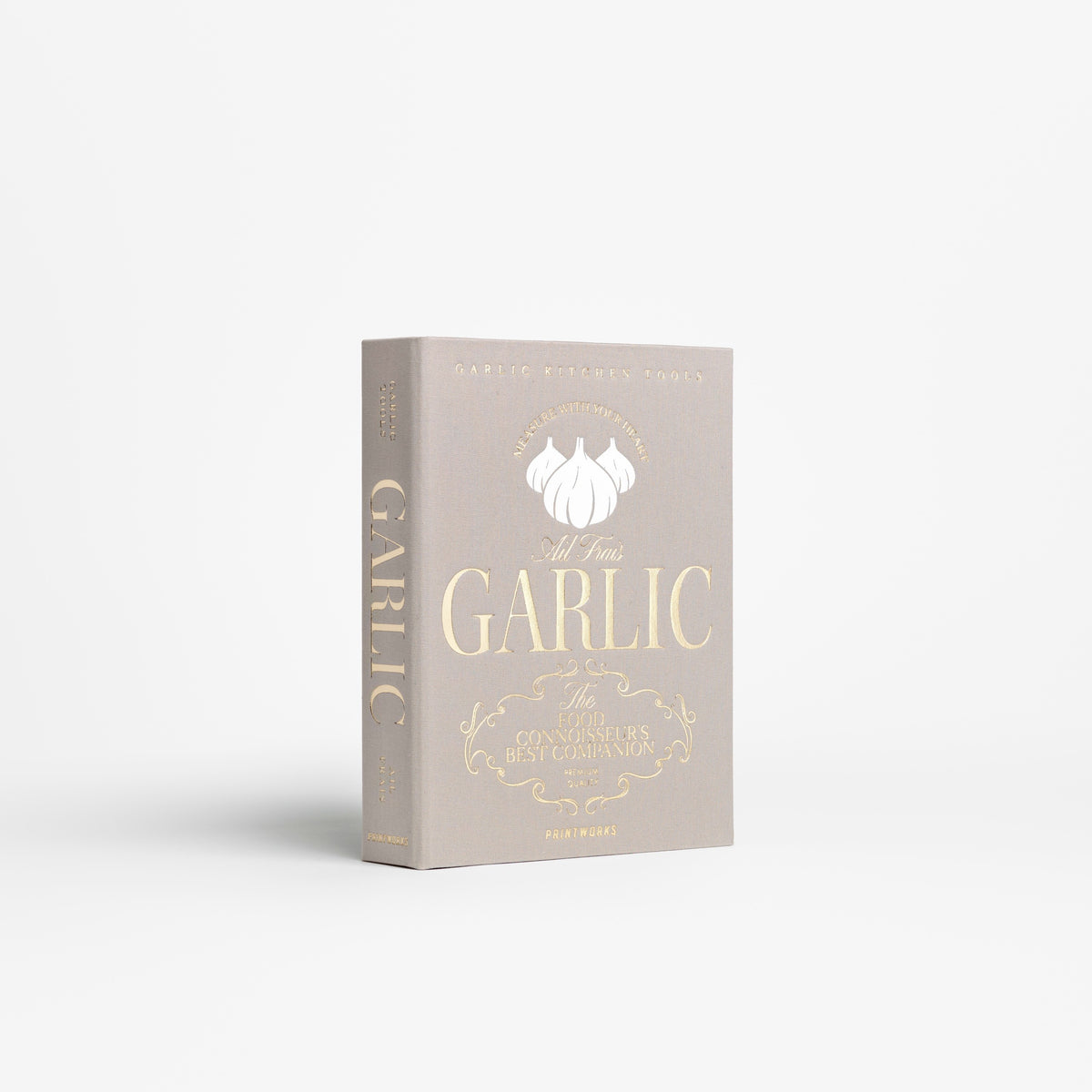 PRINTWORKS Küchenutensilien THE ESSENTIALS - GARLIC TOOLS hellgrau | 23,4x17,8x5cm
