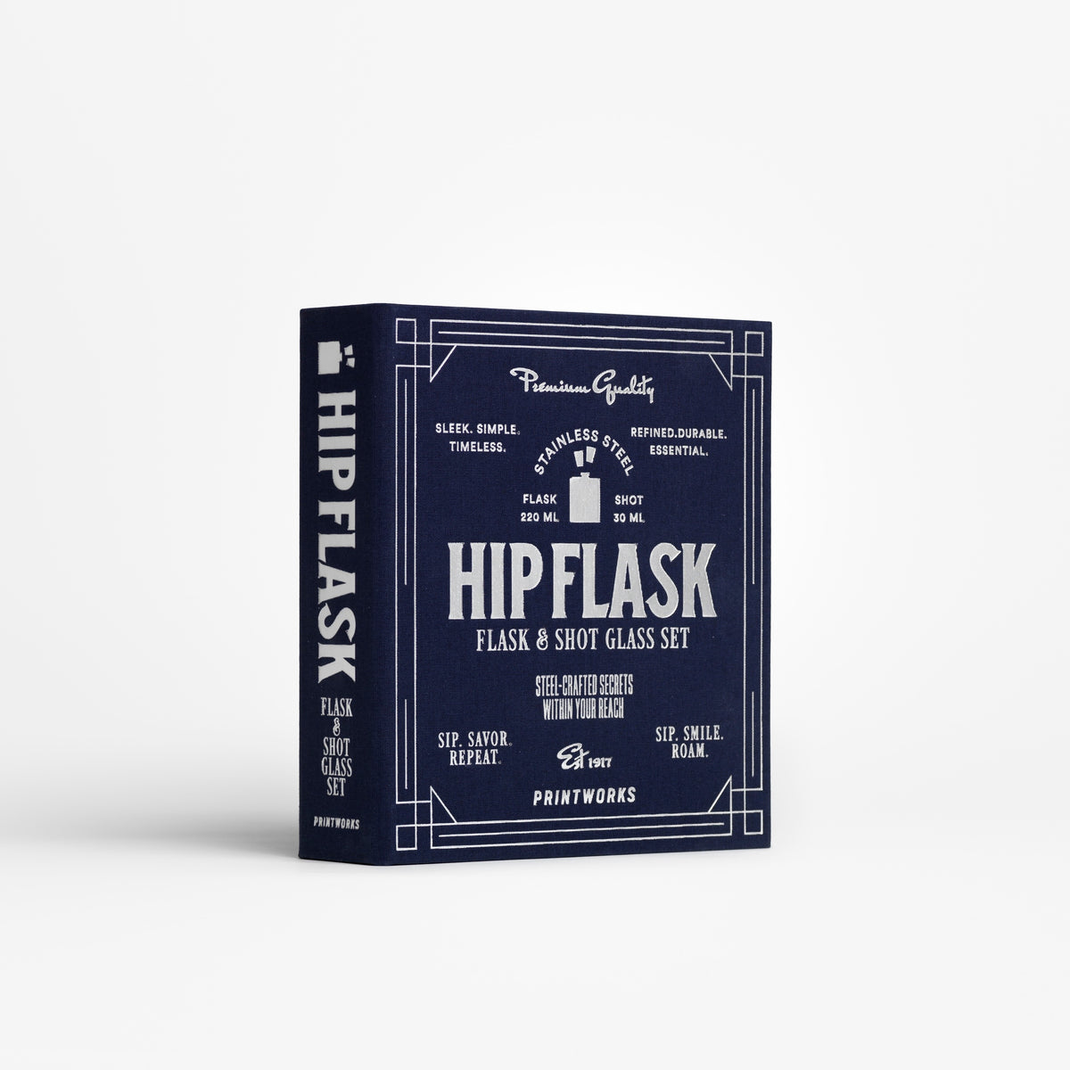 PRINTWORKS Küchenutensilien THE ESSENTIALS - HIP FLAK dunkelblau | 19,6x17,8x5,5cm
