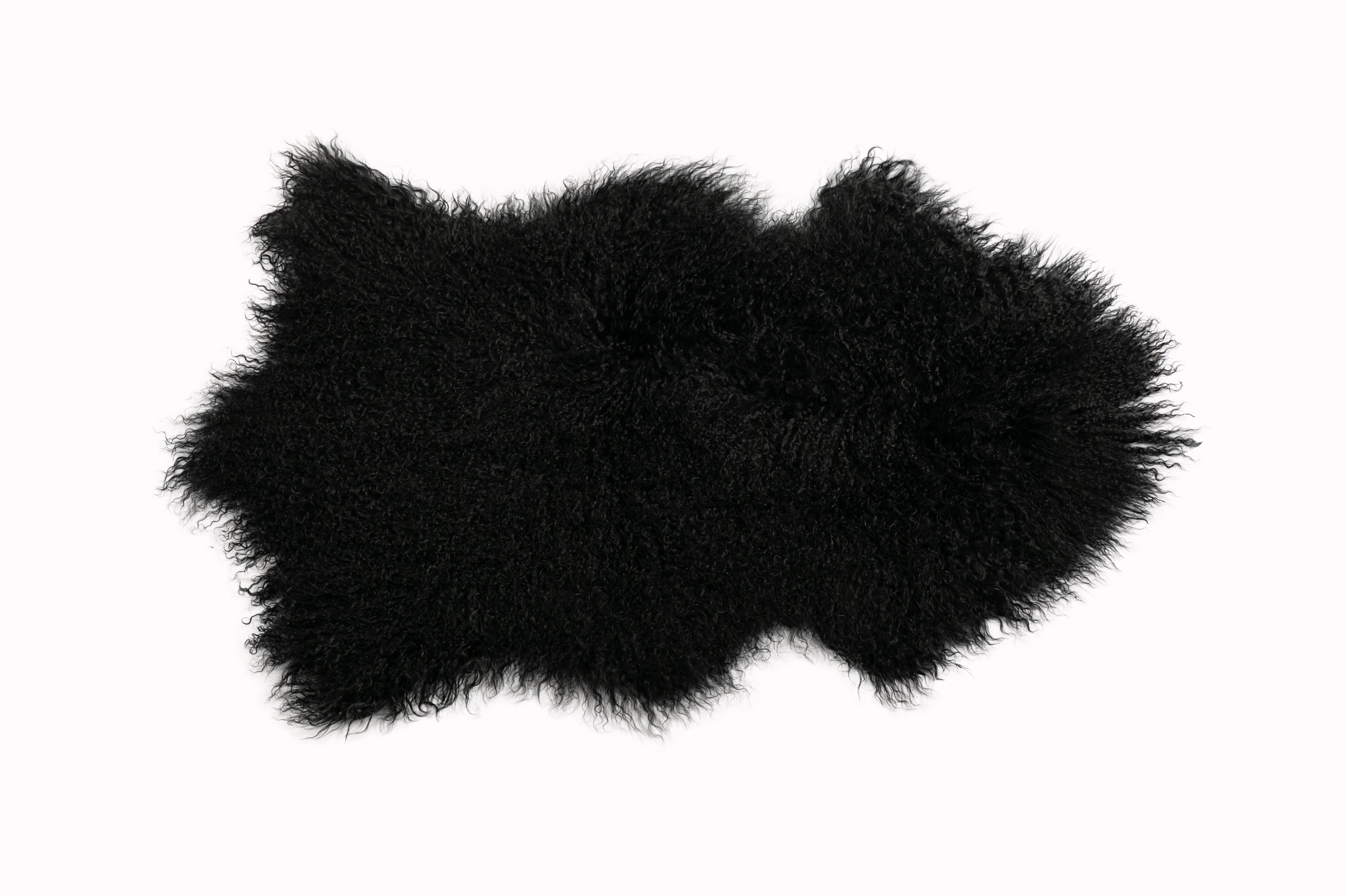 Fibre by Auskin Tibetlammfell BLACK schwarz 80cm