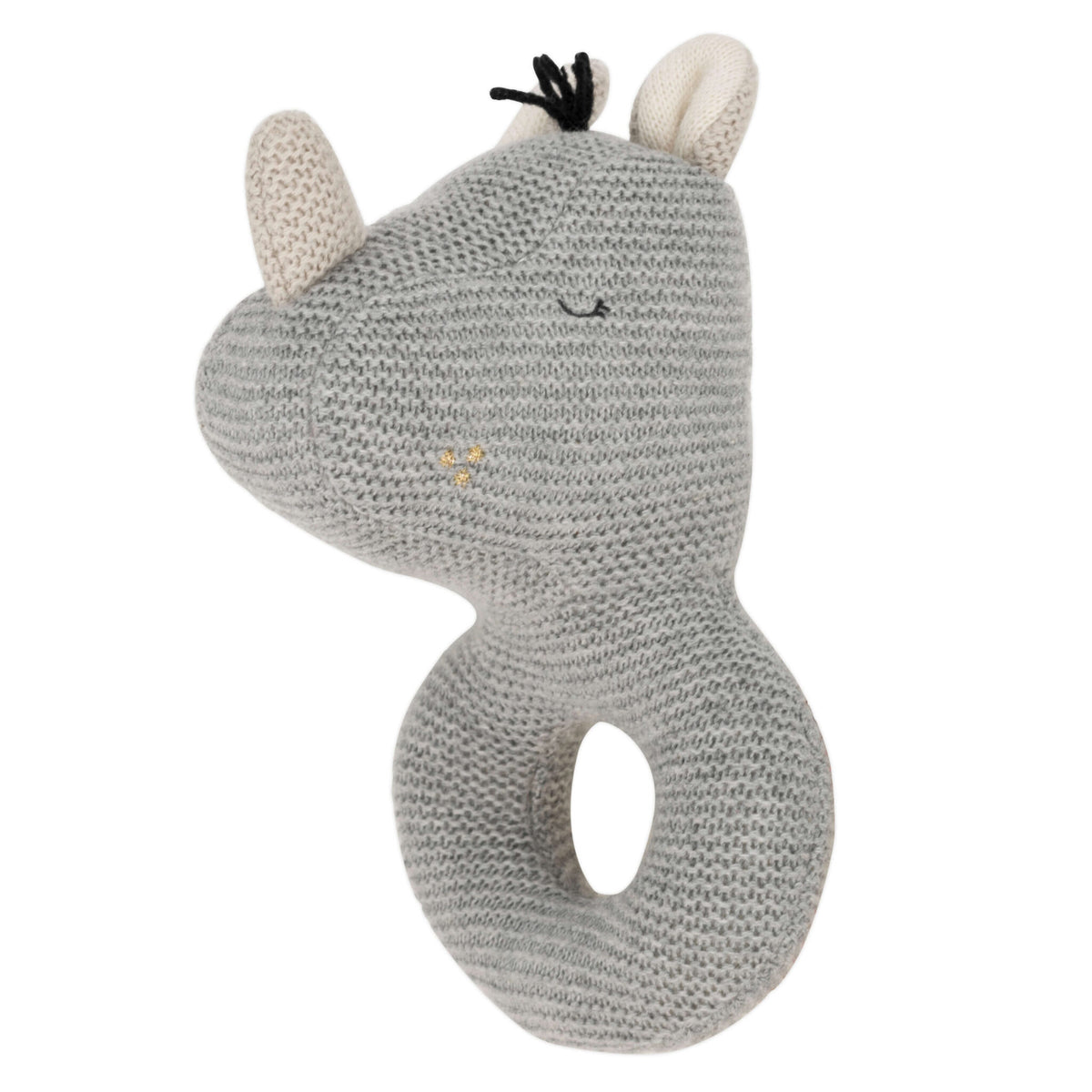 Baby Bello Rassel RUBY THE RINO grau | 9x14cm