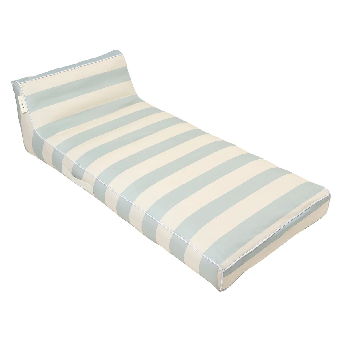 Sunnylife Pool & Outdoor Liege LUXE LAZY DAYS hellblau creme gestreift | 180x85x50cm