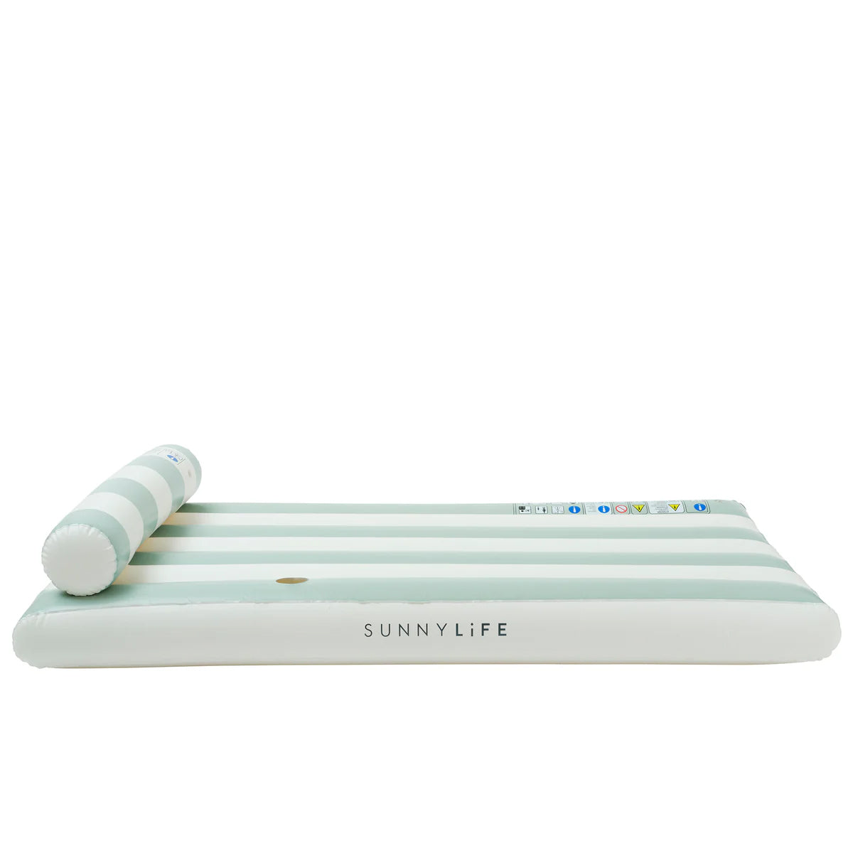 Sunnylife Luftmatratze LUXE LILO STRIPE grün creme gestreift | 180x105x30cm