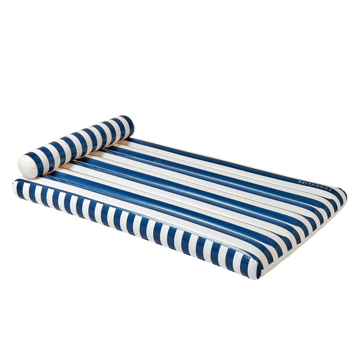 Sunnylife Luftmatraze LUXE LILO MARINE STRIPE blau weiß gestreift | 180x100x30cm
