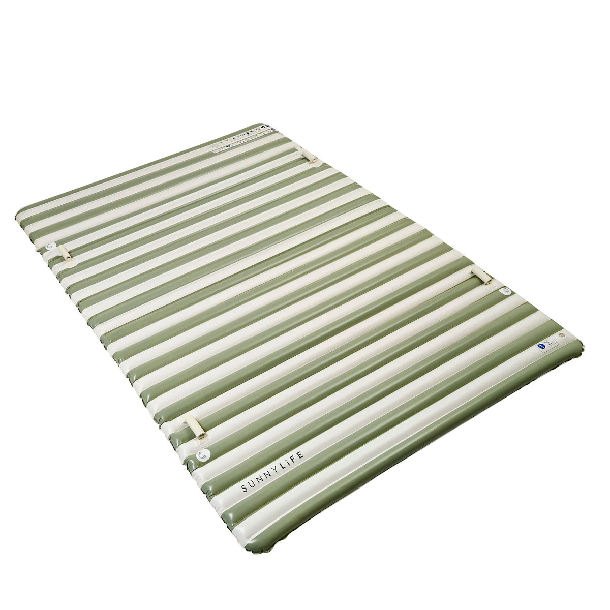 Sunnylife Luftmatratze PARTY PAD SEAGRASS salbei creme gestreift | 272x196x10cm