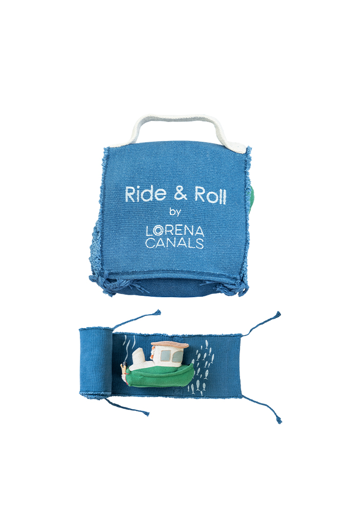 Lorena Canals Spielset Ride & Roll SEA CLEAN UP BOAT | 26x22cm
