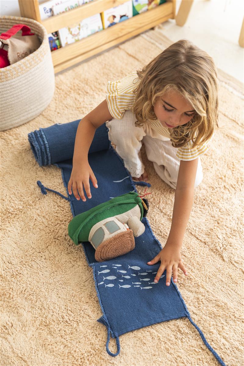 Lorena Canals Spielset Ride & Roll SEA CLEAN UP BOAT | 26x22cm