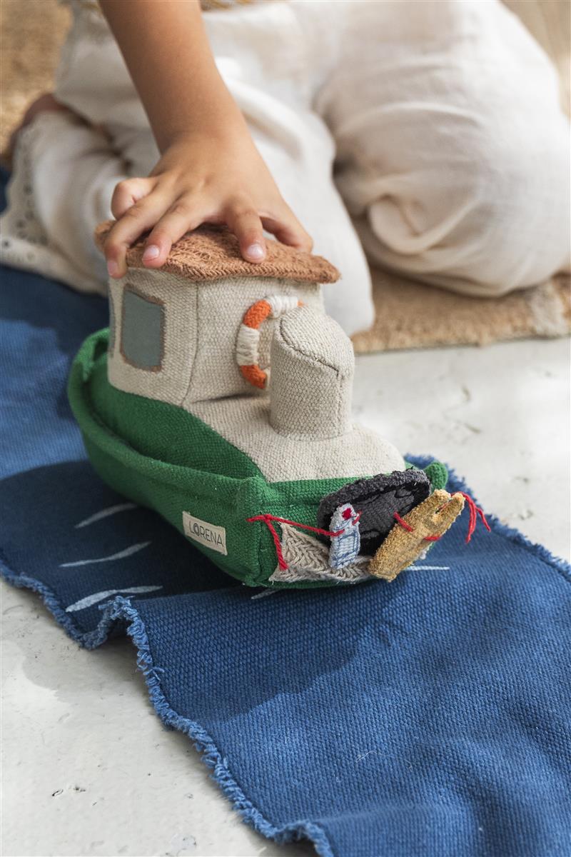 Lorena Canals Spielset Ride & Roll SEA CLEAN UP BOAT | 26x22cm