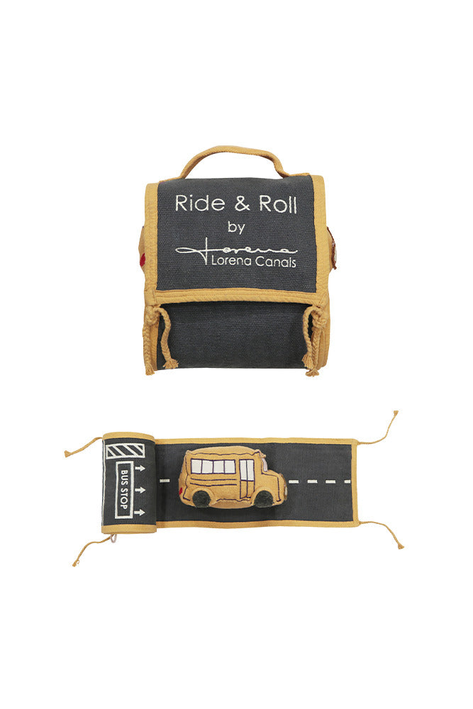 Lorena Canals Spielzeug Ride & Roll SCHOOL BUS | 24x24cm