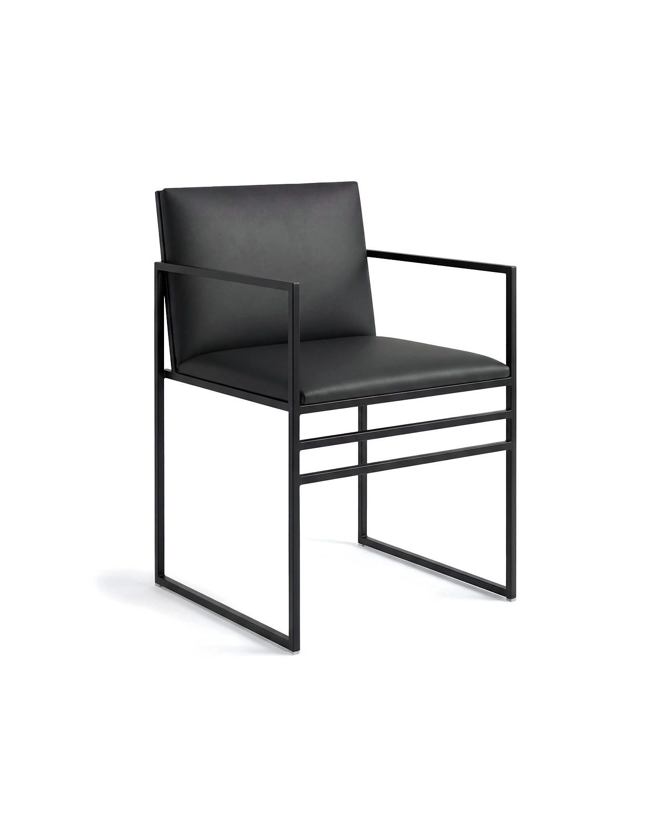 by Crea® Esszimmerstuhl SELLA Leder Jade Schwarz