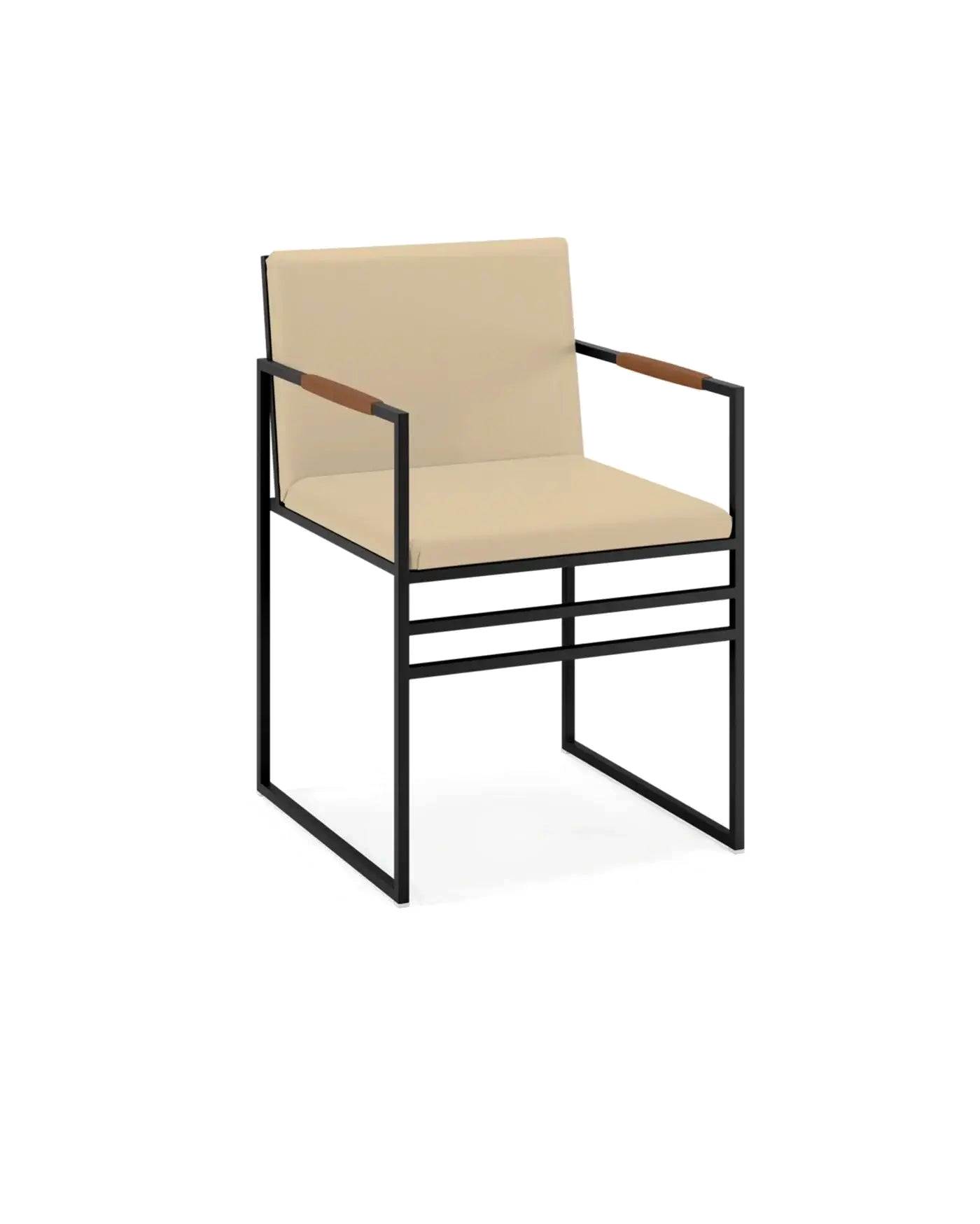 by Crea® Esszimmerstuhl SELLA Leder Latte – Armlehne Chocolate