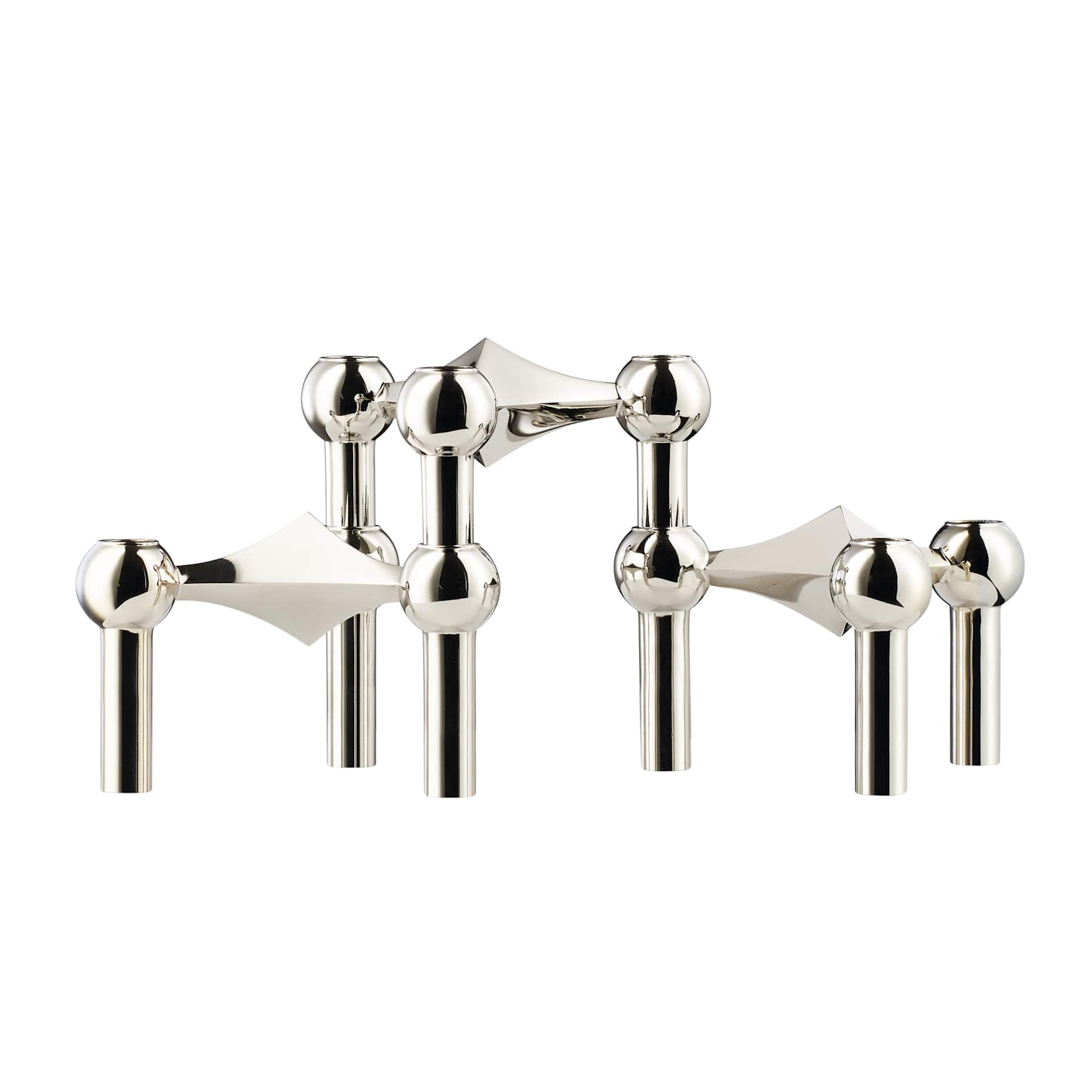 STOFF Nagel Kerzenhalter Set mit 3 Stück chrom - Sir Henrys