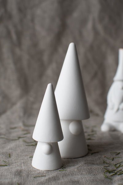Storefactory Dekoobjekt Santa EVERT L Keramik weiß | Ø 6x15 cm - Sir Henrys
