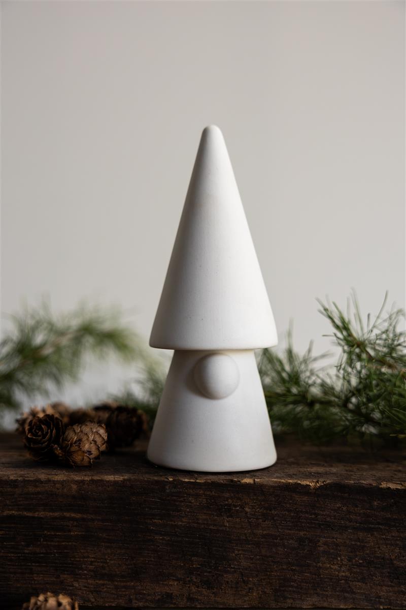 Storefactory Dekoobjekt Santa EVERT L Keramik weiß | Ø 6x15 cm - Sir Henrys