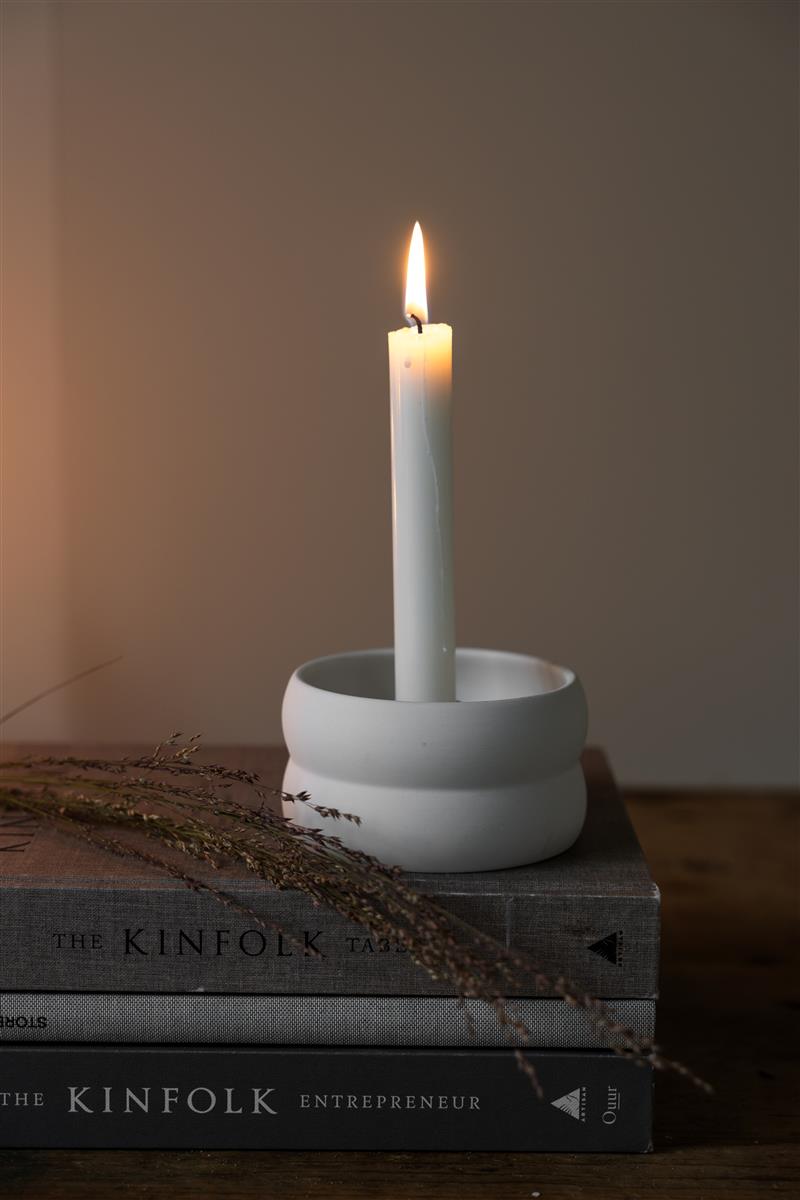 Storefactory Kerzenhalter BOLMEN MINI weiß | Ø11x6cm - Sir Henrys