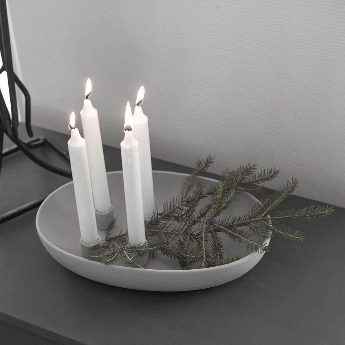 Storefactory Kerzenhalter GULLHOLMEN grau Keramik | 33x22x6 cm - Sir Henrys