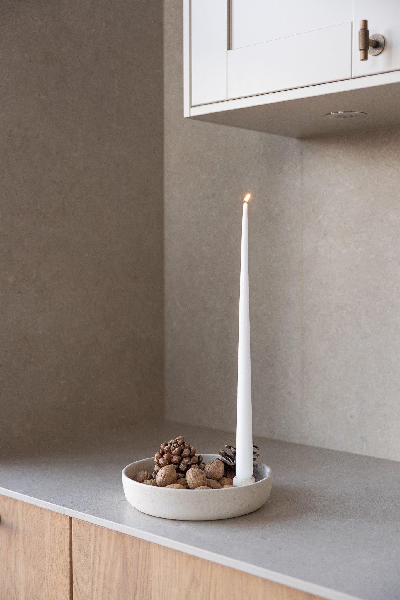 Storefactory Kerzenhalter LIDATORP PORTUGAL creme natur | Ø 23x5cm - Sir Henrys
