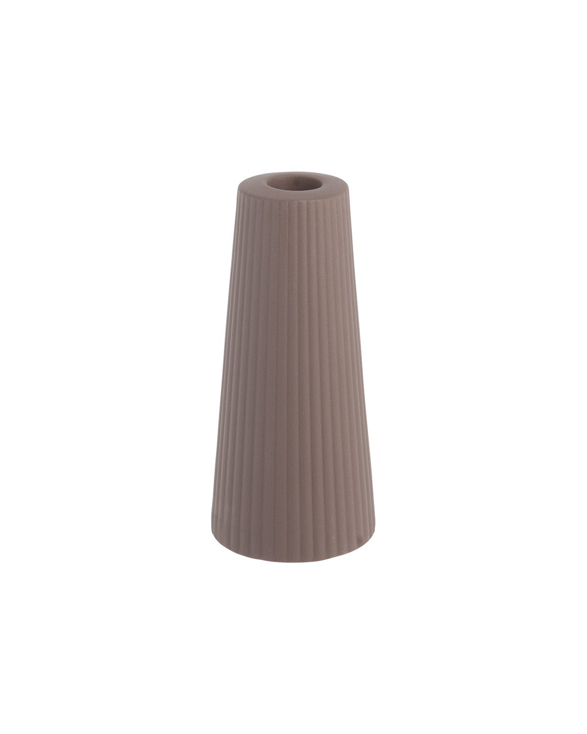 Storefactory Kerzenhalter LINGHED S Keramik braun | Ø 6x15 cm - Sir Henrys