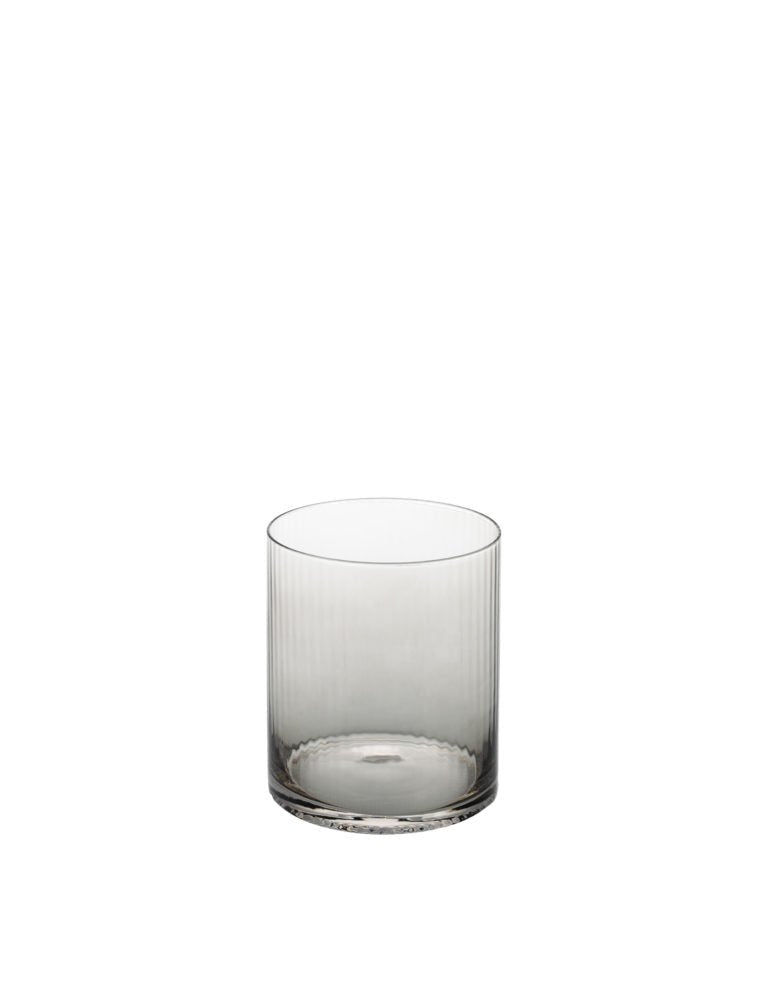 Storefactory Kerzenhalter RAMSJÖ L Glas grau | Ø 10x12 cm - Sir Henrys