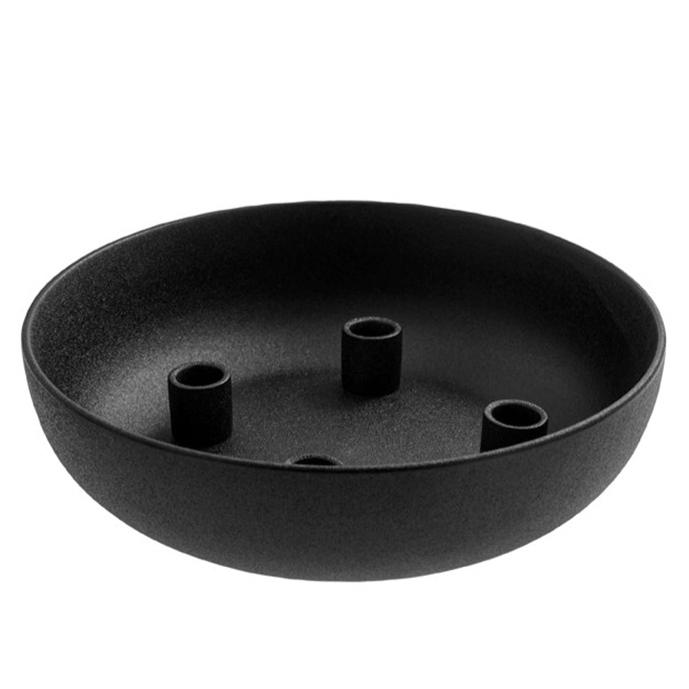 Storefactory Kerzenständer GRANHOLMEN XXL 4er schwarz | Ø 29x8cm - Sir Henrys