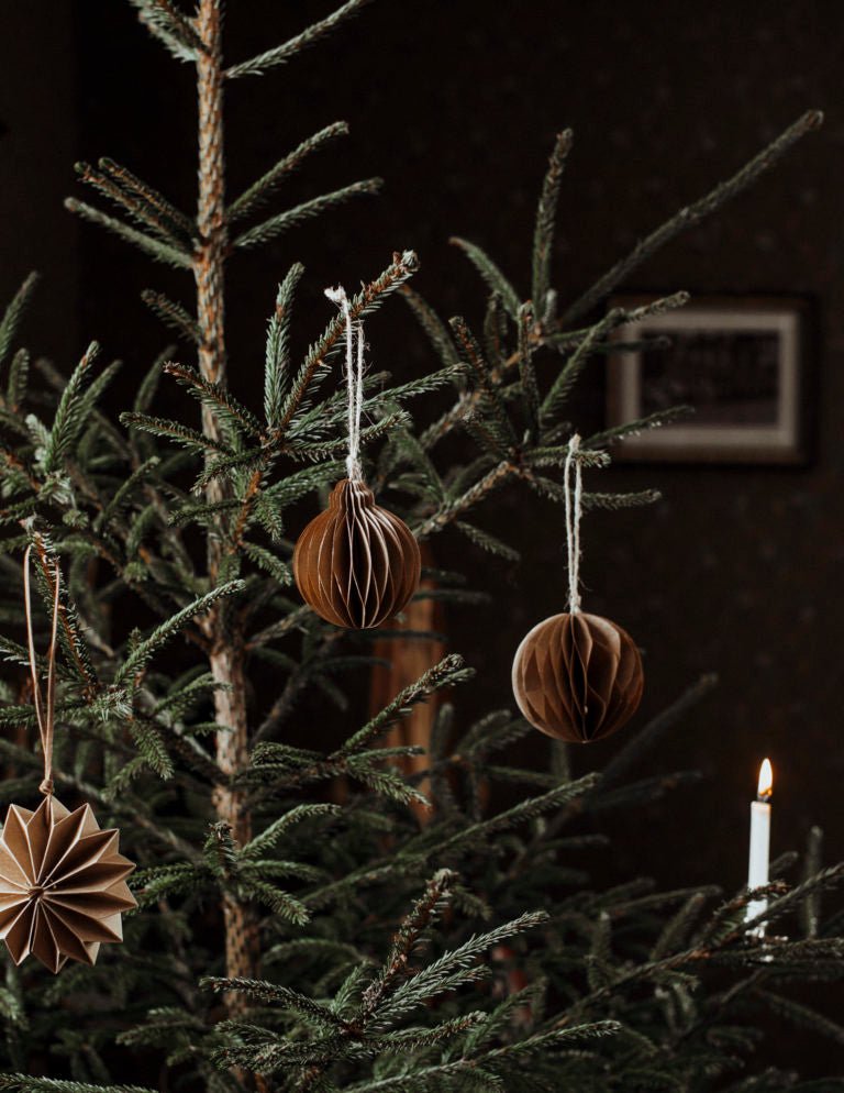Storefactory Weihnachtsanhänger BOLMSÖ groß Papier braun | Ø10x10 cm - Sir Henrys