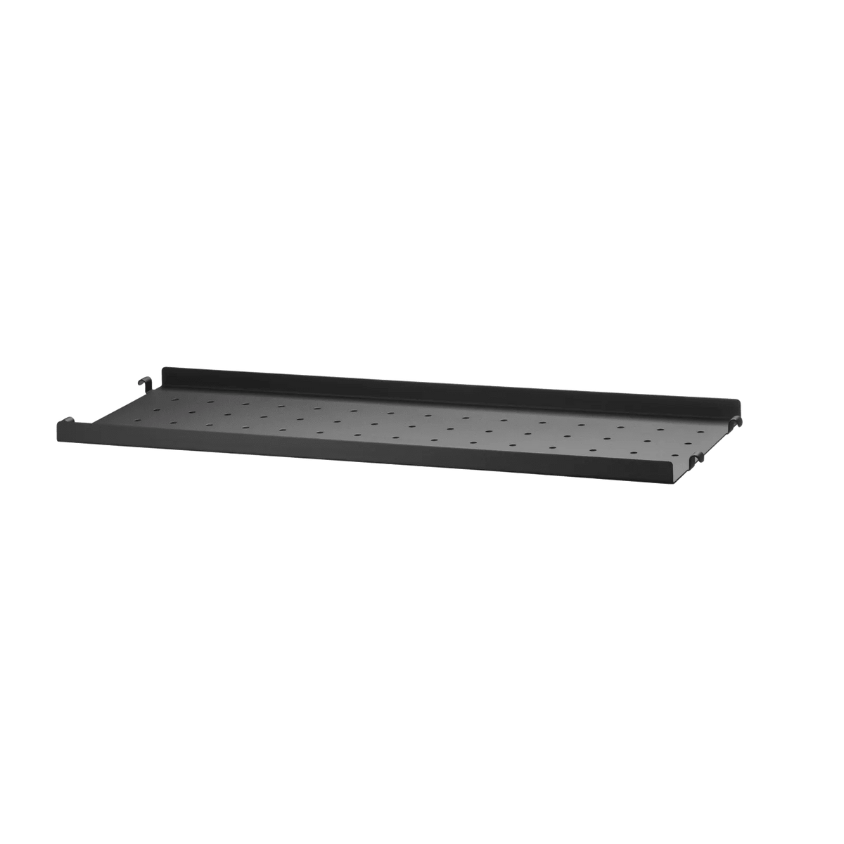 String Furniture Regalboden aus Metall niedrige Kante B58 x T20, Schwarz - Sir Henrys