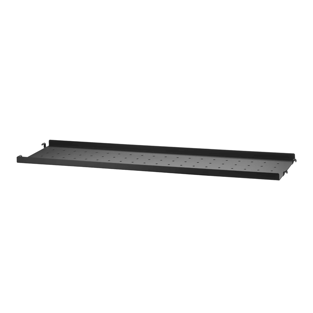 String Furniture Regalboden aus Metall niedrige Kante B78 x T20, Schwarz - Sir Henrys