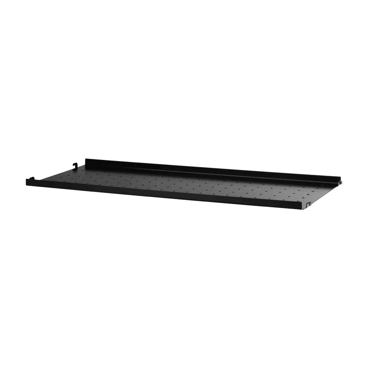 String Furniture Regalboden aus Metall niedrige Kante B78 x T30, Schwarz - Sir Henrys