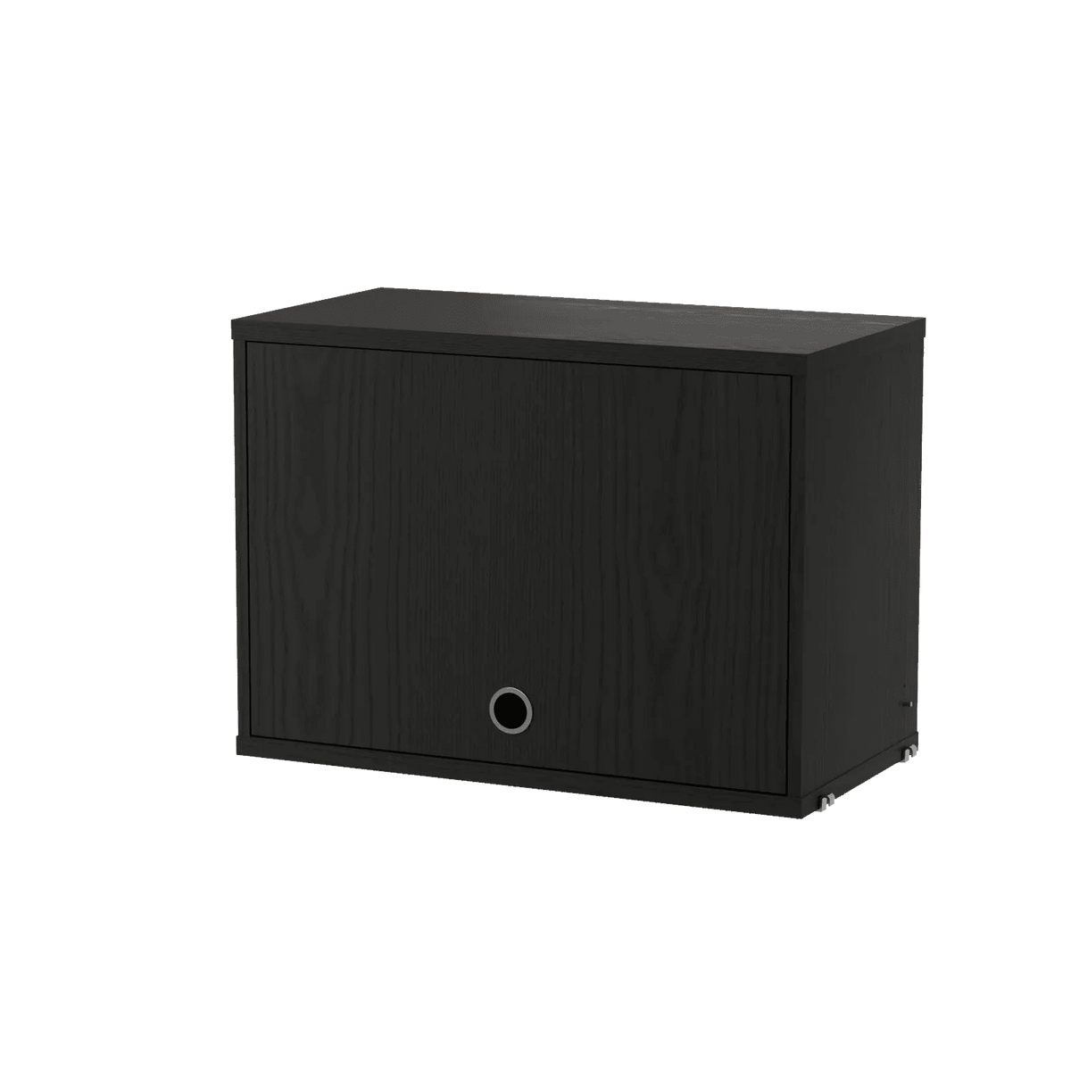 String Furniture Schrank mit Klapptür B58 x T30 x H42, Schwarz gebeizte Esche - Sir Henrys