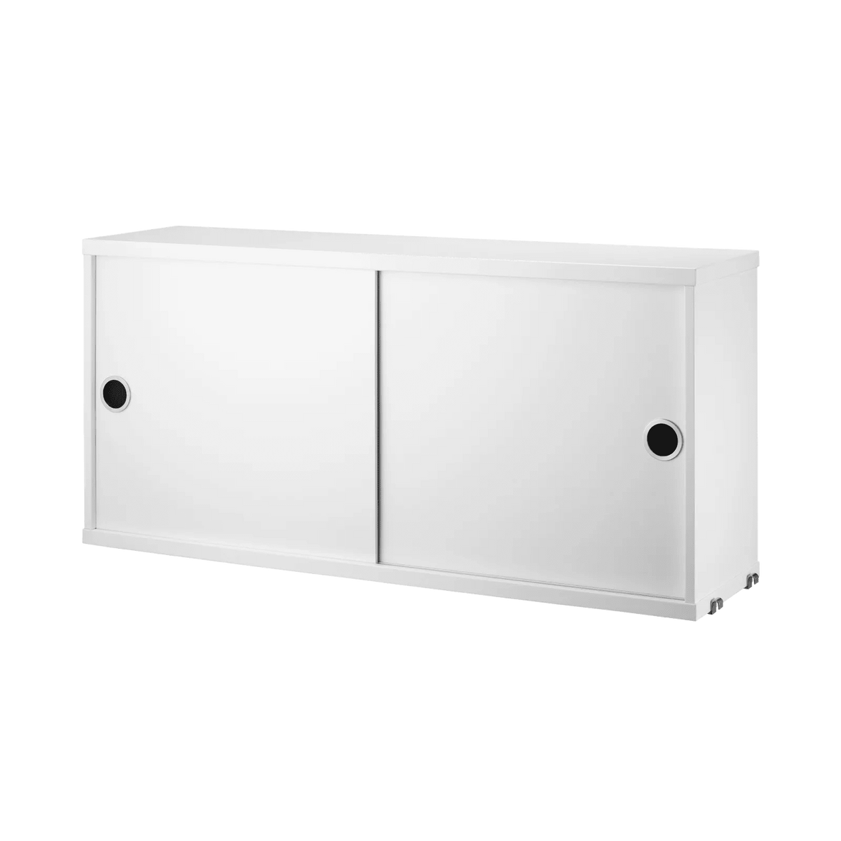 String Furniture Schrank mit Schiebetüren B78 x T20 x H37, Weiß - Sir Henrys
