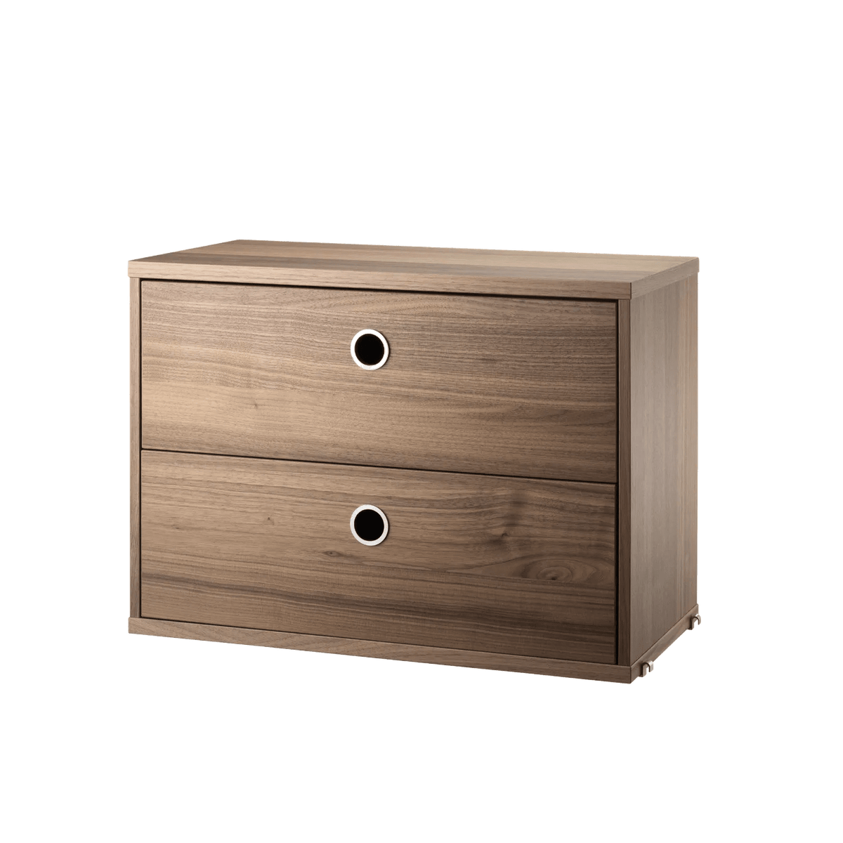 String Furniture Schubladenschrank B58 x T30 x H42, Walnuß - Sir Henrys