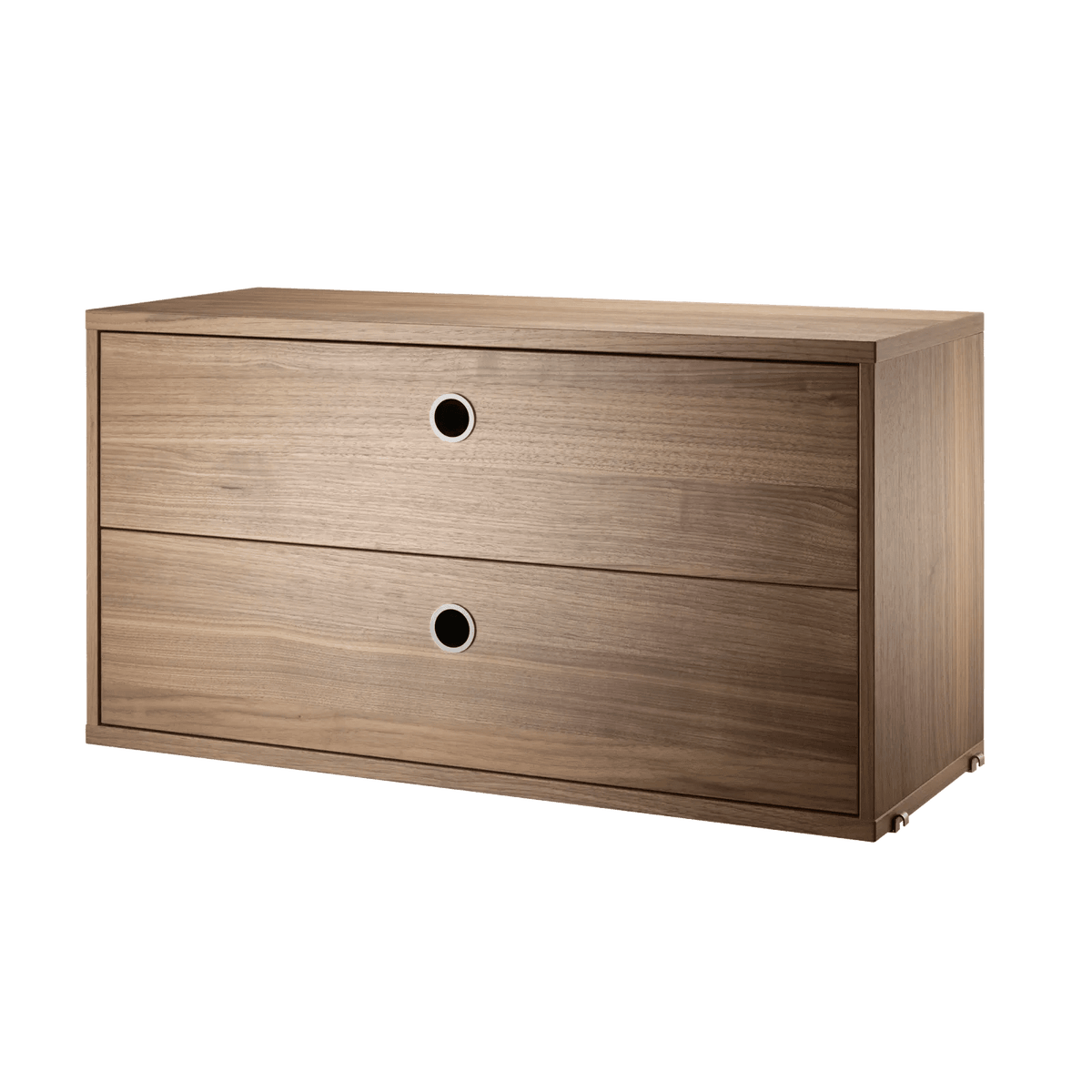 String Furniture Schubladenschrank B78 x T30 x H42, Walnuß - Sir Henrys
