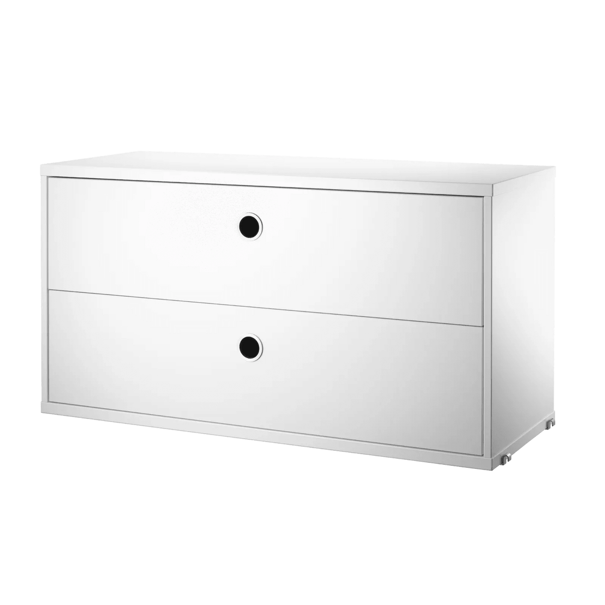 String Furniture Schubladenschrank B78 x T30 x H42, Weiß - Sir Henrys