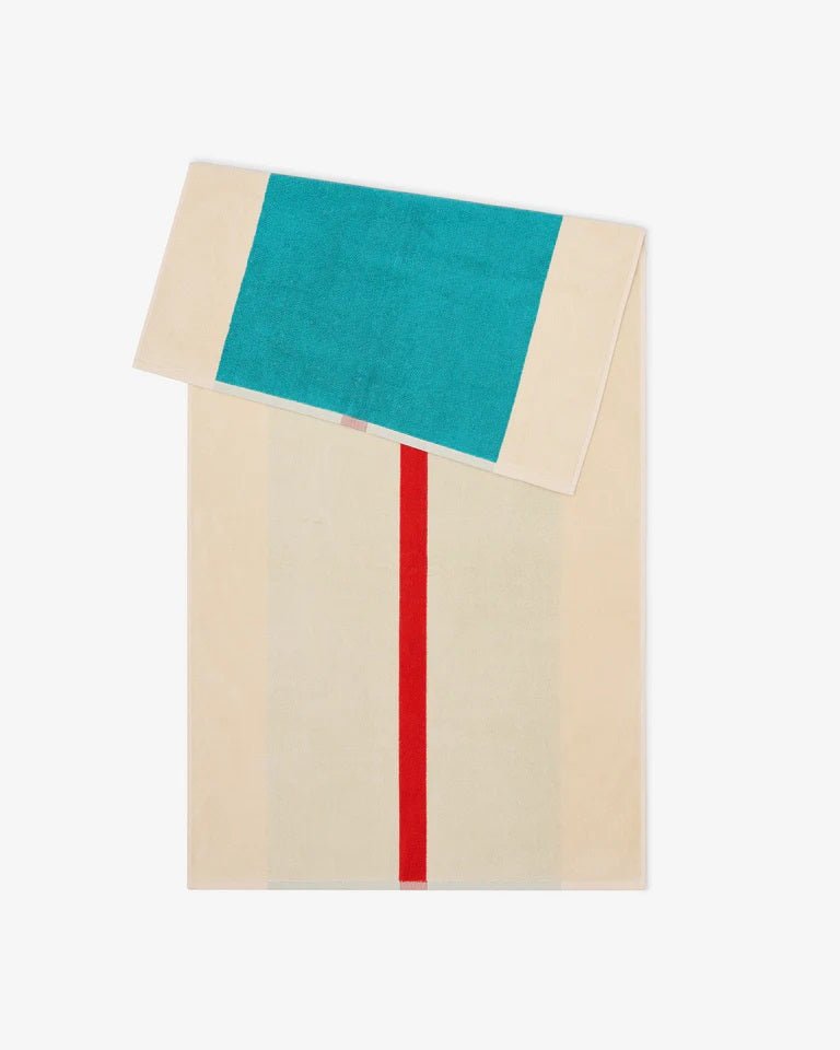Suite702 Badetuch RED TURQUOISE gestreift | 70x140cm - Sir Henrys