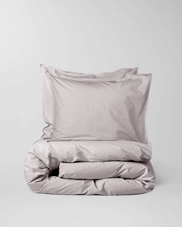 Suite702 Bettbezug STRIPE braun ecru Baumwolle | 135x200cm - Sir Henrys