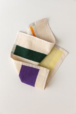 Suite702 Gästehandtuch GESCHENK 6er Set creme gestreift | 30x30cm - Sir Henrys