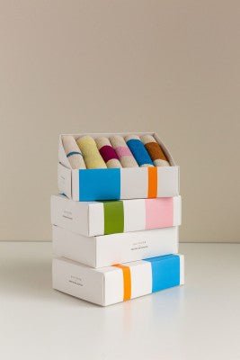 Suite702 Gästehandtuch GESCHENK 6er Set creme gestreift | 30x30cm - Sir Henrys