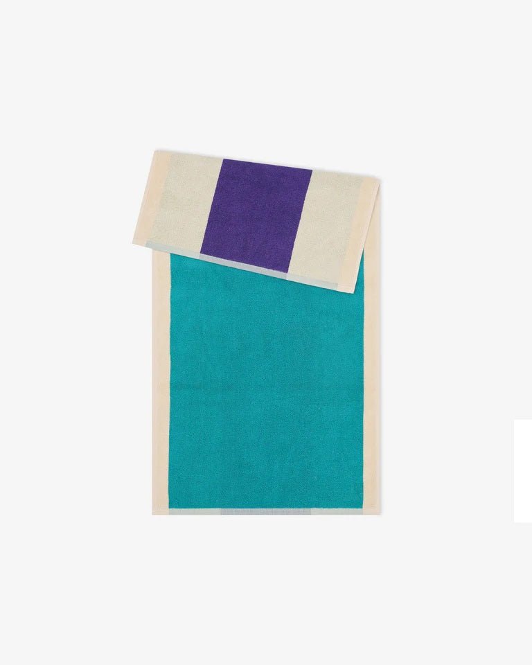 Suite702 Handtuch TURQUOISE PURPLE gestreift | 50x100cm - Sir Henrys