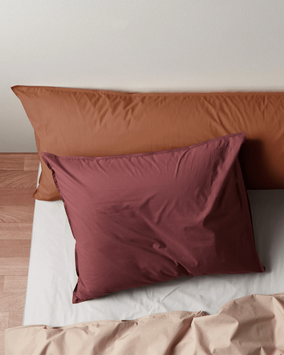 Suite702 Kissenbezug BRIQUE RED rot Baumwolle | 80x80cm - Sir Henrys