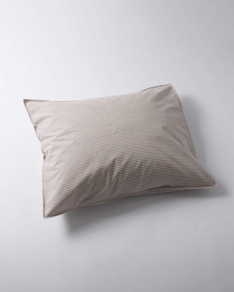 Suite702 Kissenbezug STRIPES braun ecru Baumwolle | 80x80cm - Sir Henrys