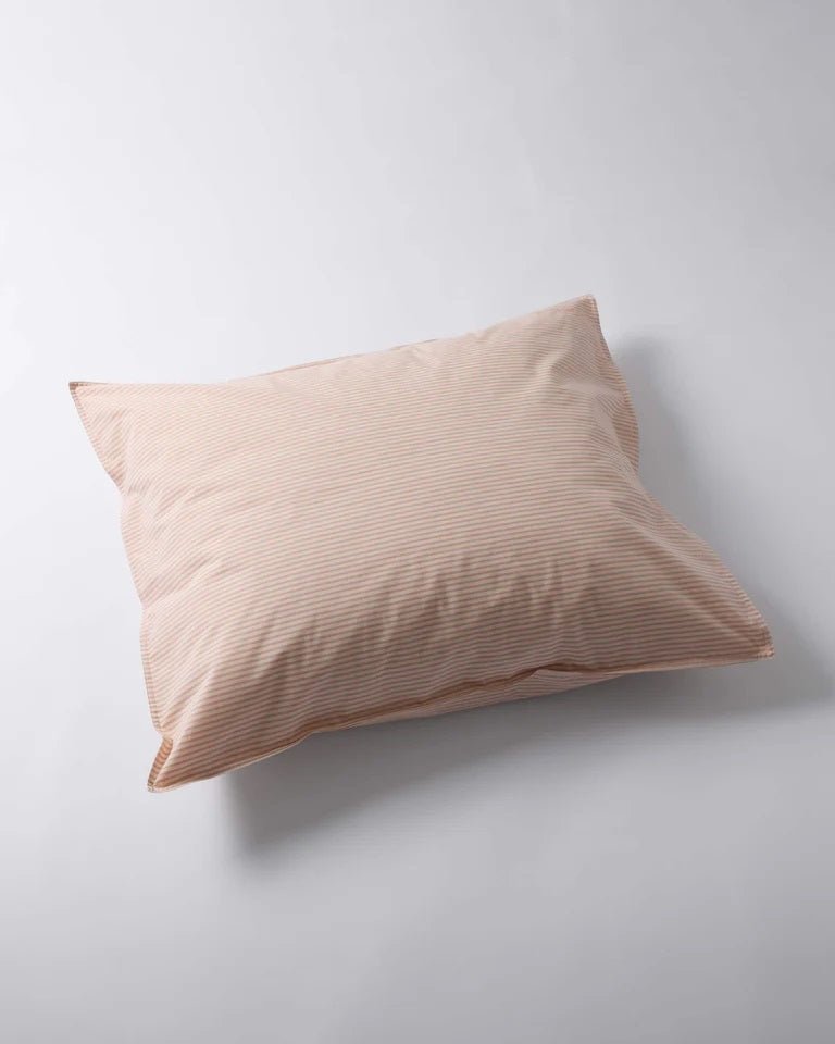 Suite702 Kissenbezug STRIPES peach ecru Baumwolle | 80x80cm - Sir Henrys