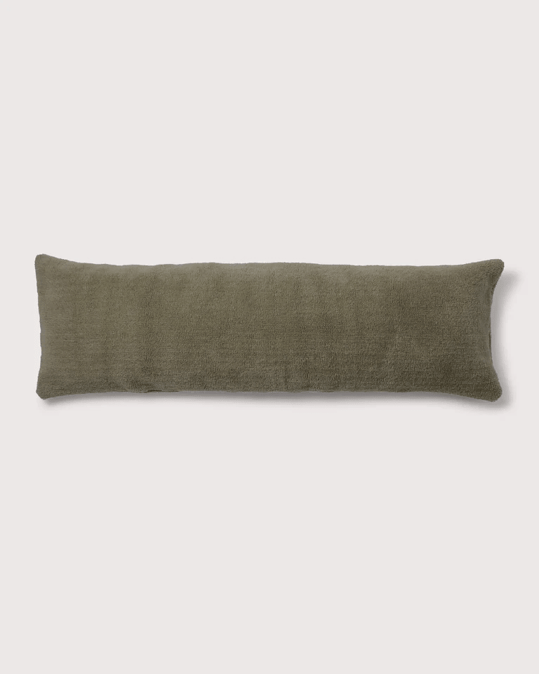 Suite702 Kissenhülle BEDMATE 160 Furry DARK OLIVE grün | 50x160cm - Sir Henrys